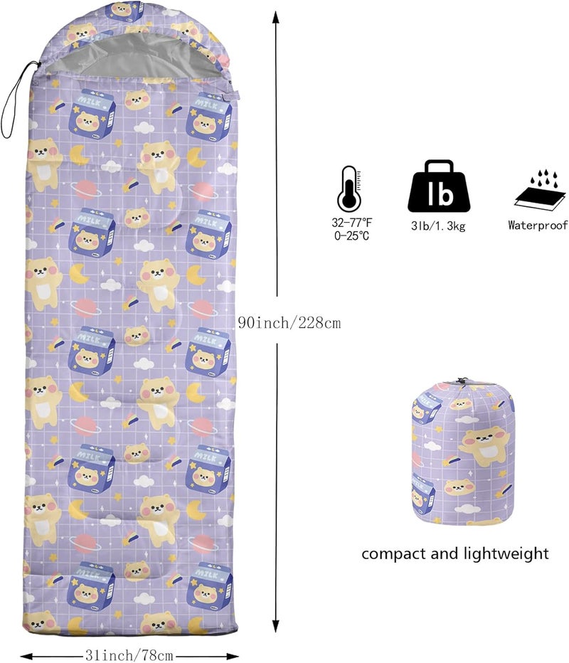 QOOMO Camping Sleeping Bags,3 Season Warm & Cool Weather,Lightweight,Waterproof Sleeping Bags for Adults & Kids,Traveling,and Outdoors,Camping Gear Equipment - Image 2